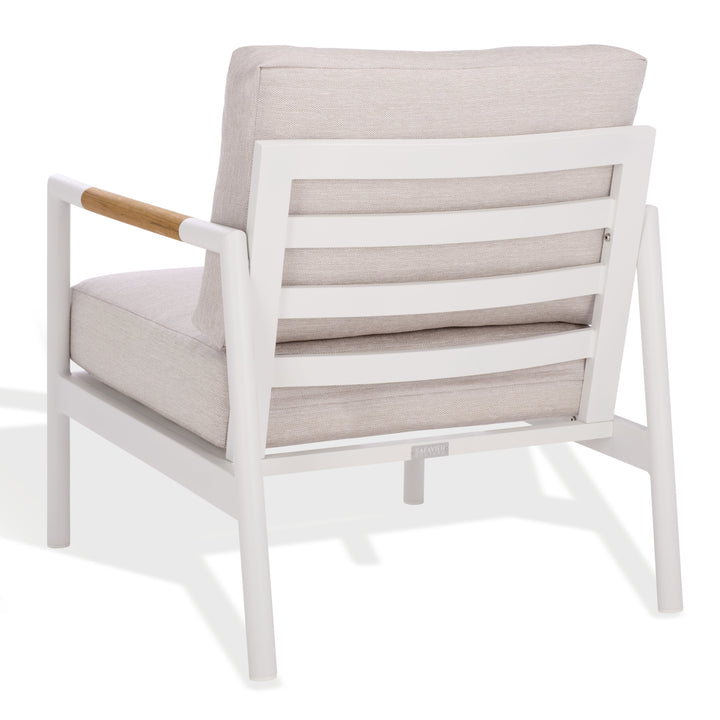 American Home Furniture Safavieh Couture Chryssa Aluminum And Teak Patio Chair