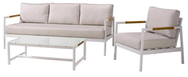 American Home Furniture Safavieh Couture Chryssa Aluminum And Teak Patio Chair