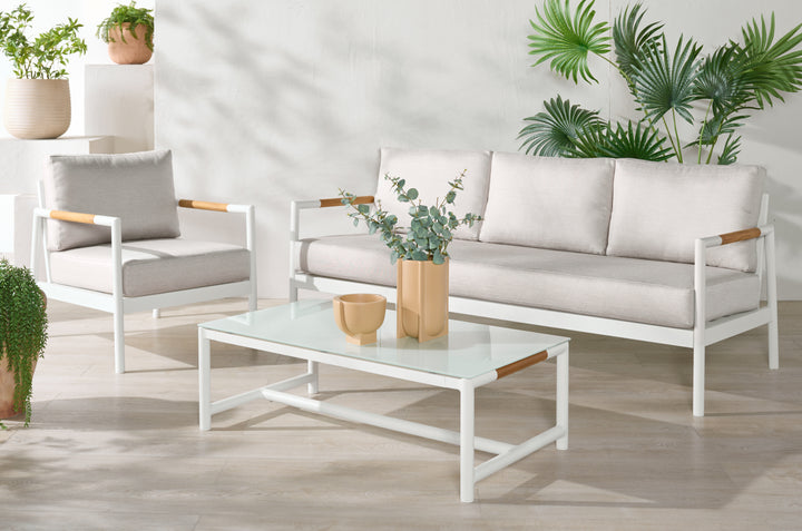 American Home Furniture Safavieh Couture Chryssa Aluminum And Teak Patio Chair