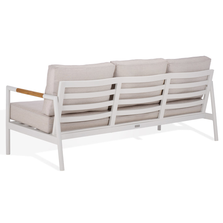 American Home Furniture Safavieh Couture Chryssa Aluminum And Teak Patio Sofa
