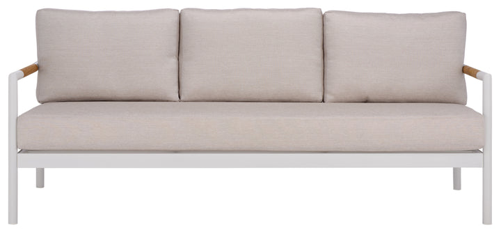 American Home Furniture Safavieh Couture Chryssa Aluminum And Teak Patio Sofa