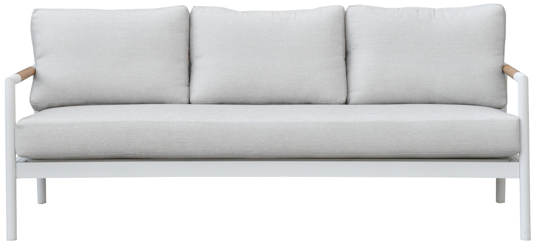 American Home Furniture Safavieh Couture Chryssa Aluminum And Teak Patio Sofa