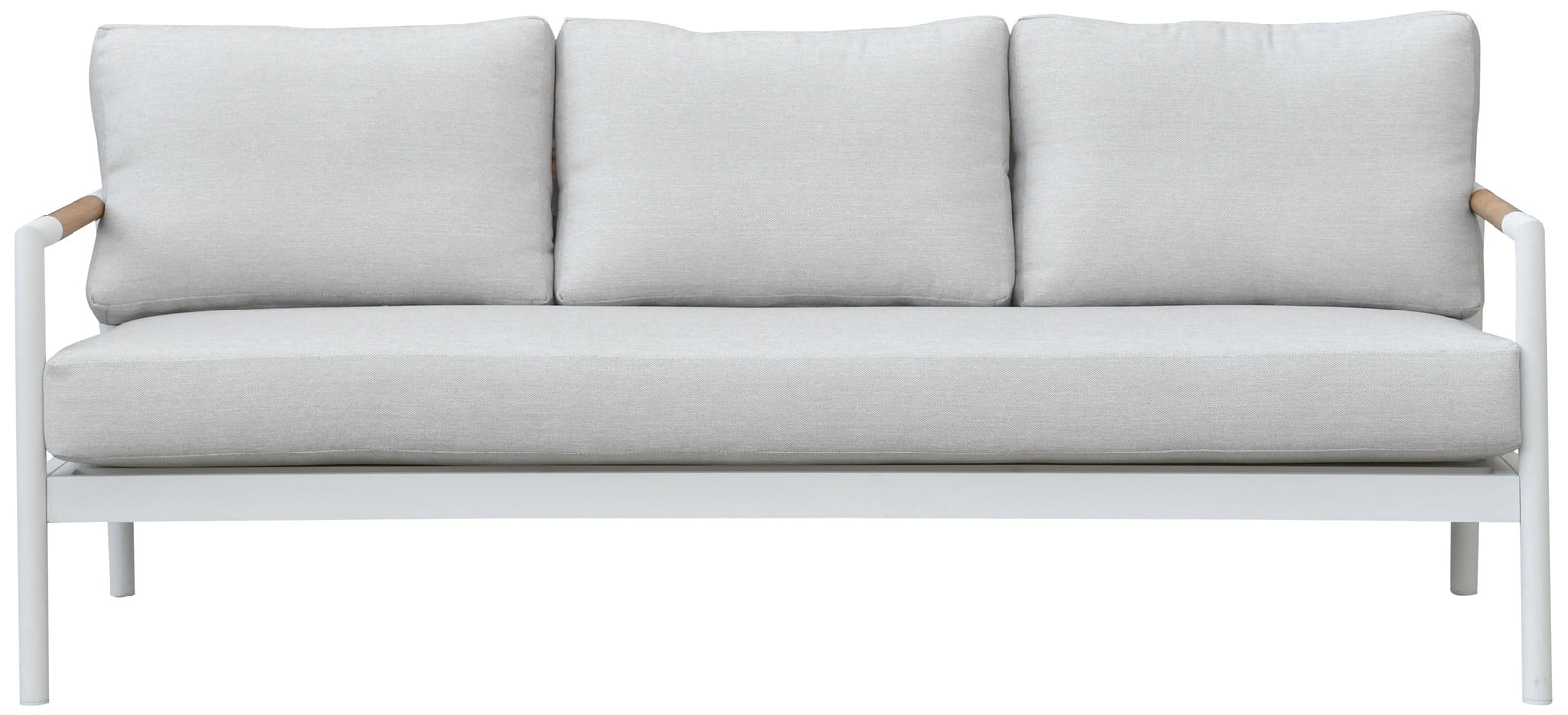 American Home Furniture Safavieh Couture Chryssa Aluminum And Teak Patio Sofa