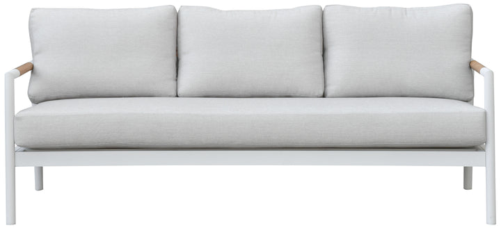 American Home Furniture Safavieh Couture Chryssa Aluminum And Teak Patio Sofa