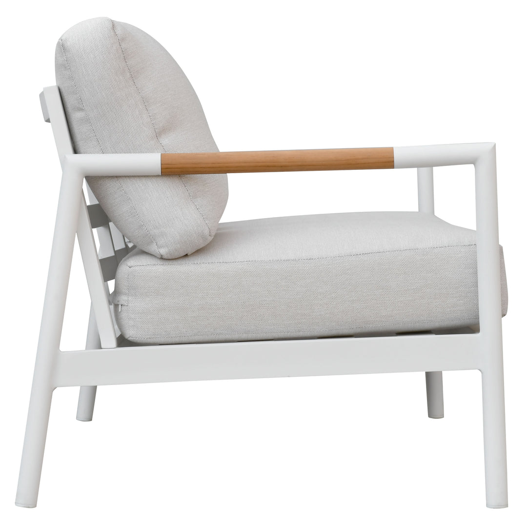 American Home Furniture Safavieh Couture Chryssa Aluminum And Teak Patio Sofa