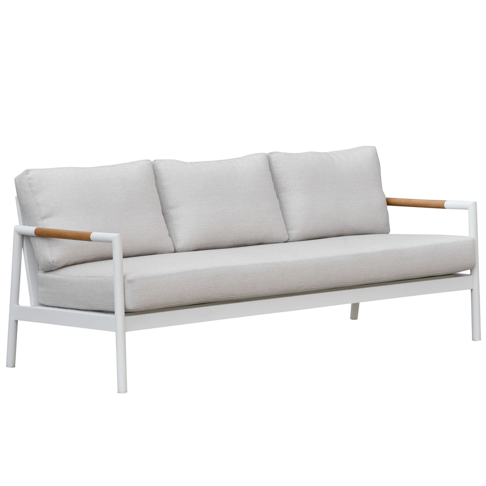 American Home Furniture Safavieh Couture Chryssa Aluminum And Teak Patio Sofa