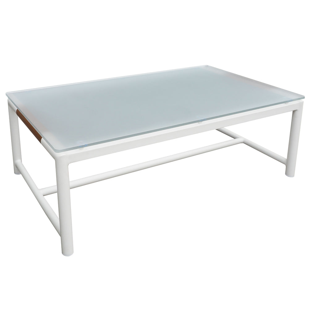 American Home Furniture Safavieh Couture Chryssa Aluminum And Teak Patio Coffee Table