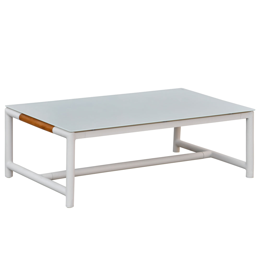 American Home Furniture Safavieh Couture Chryssa Aluminum And Teak Patio Coffee Table