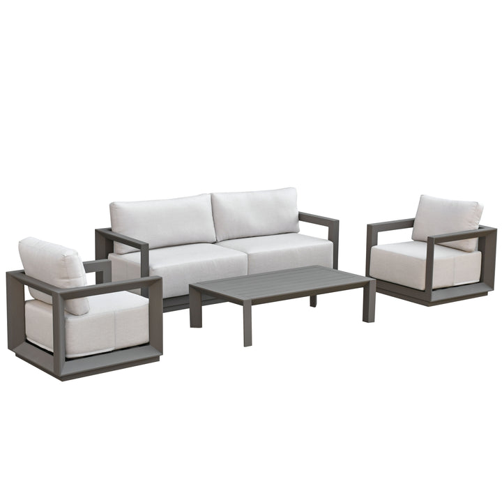 American Home Furniture Safavieh Couture Donaldo Aluminum Outdoor Sofa