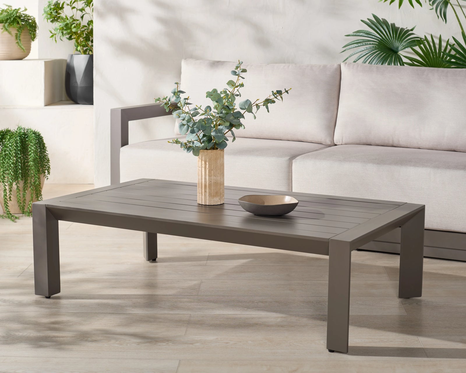 American Home Furniture Safavieh Couture Donaldo Aluminum Outdoor Coffee Table