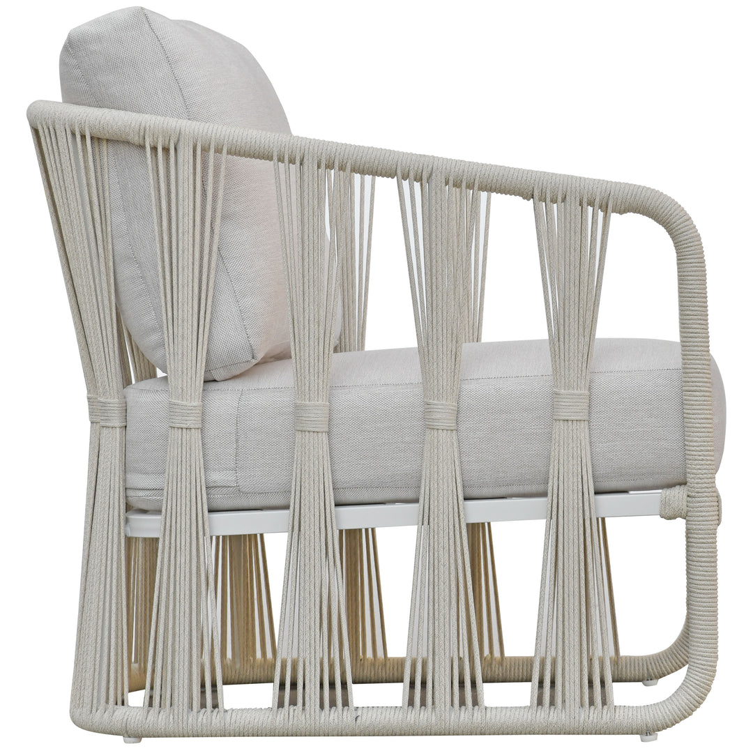 28"W x 30.7"D x 29.5"H / White/Beige