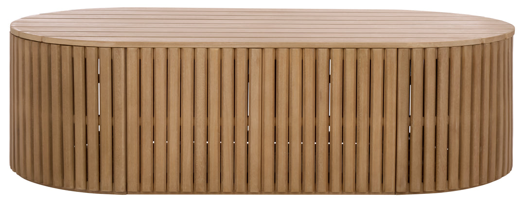 American Home Furniture Safavieh Couture Arielle Eucalyptus Wood Coffee Table