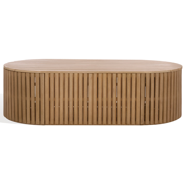 American Home Furniture Safavieh Couture Arielle Eucalyptus Wood Coffee Table