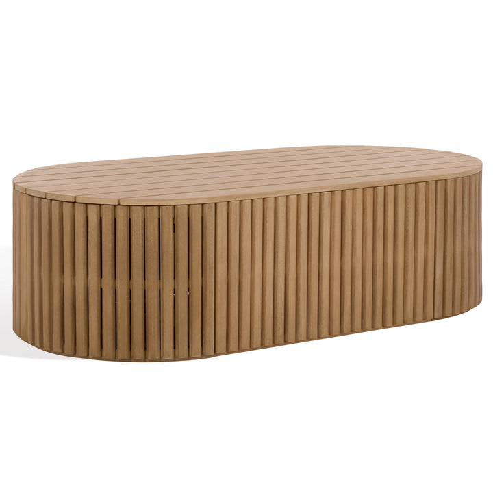 American Home Furniture Safavieh Couture Arielle Eucalyptus Wood Coffee Table