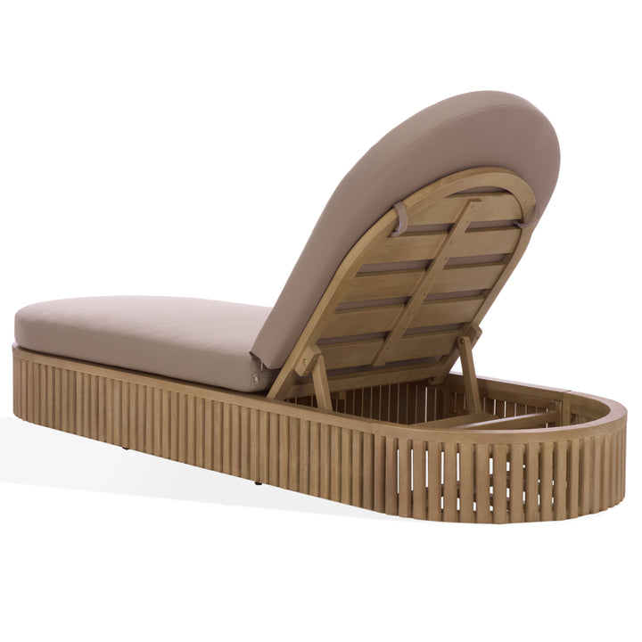 American Home Furniture Safavieh Couture Arielle Eucalyptus Wood Sun Lounger