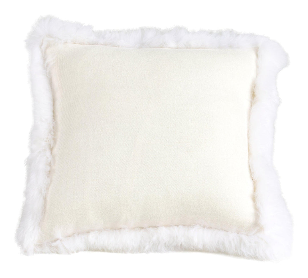 Woven Alpaca Suri Cushion Trimmed w/ Alpaca Fur - AmericanHomeFurniture