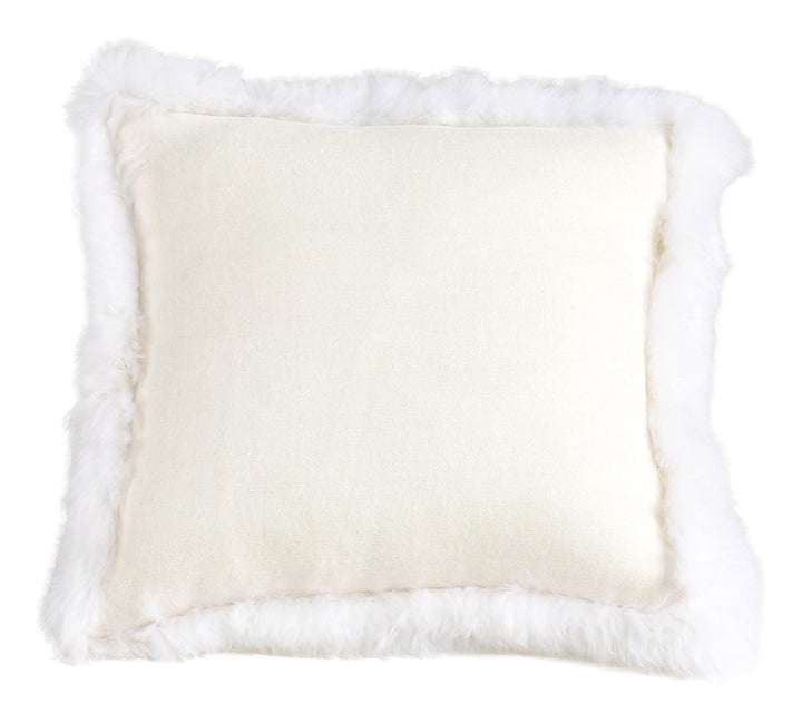 Woven Alpaca Suri Cushion Trimmed w/ Alpaca Fur - AmericanHomeFurniture
