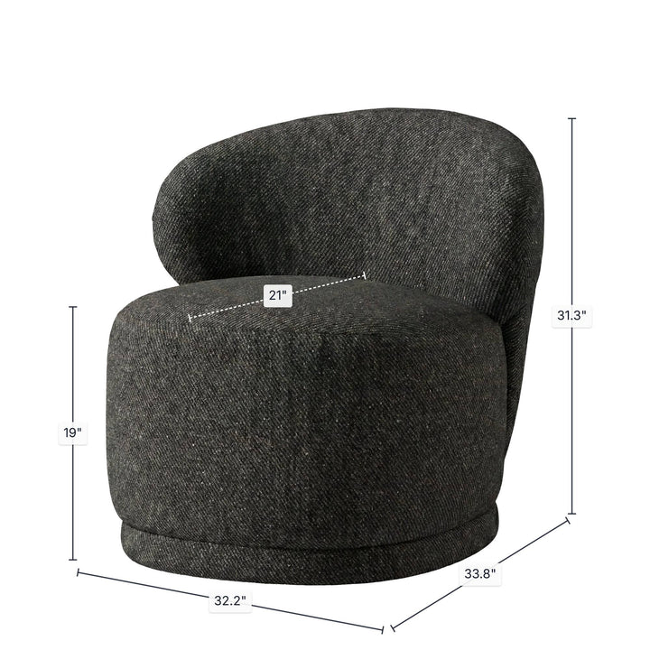 Rollo Club Chair - Twill Charcoal