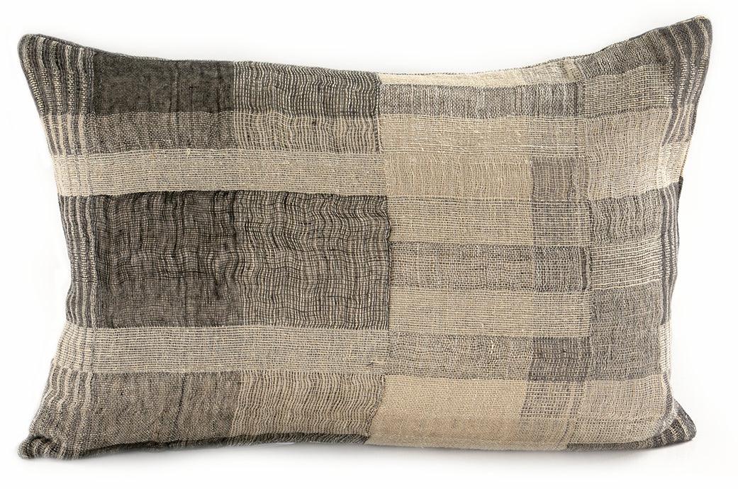 Linen/Silk Lumbar Cushion - AmericanHomeFurniture
