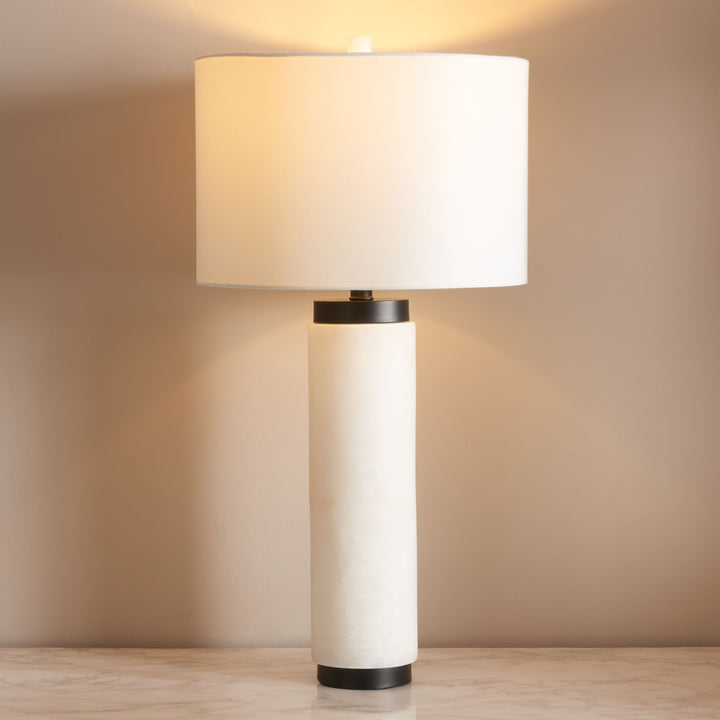 American Home Furniture Safavieh Couture Sydni Alabaster Pillar Table Lamp