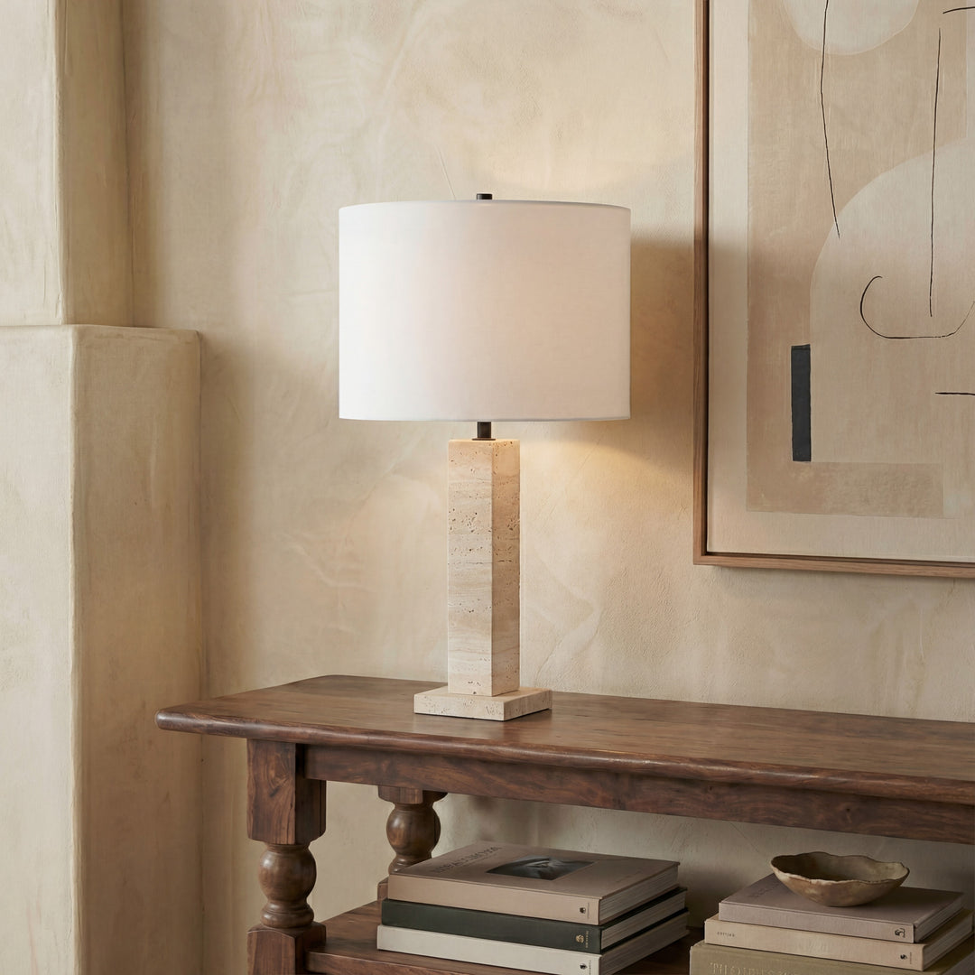 TRAVERTINE / BLACK