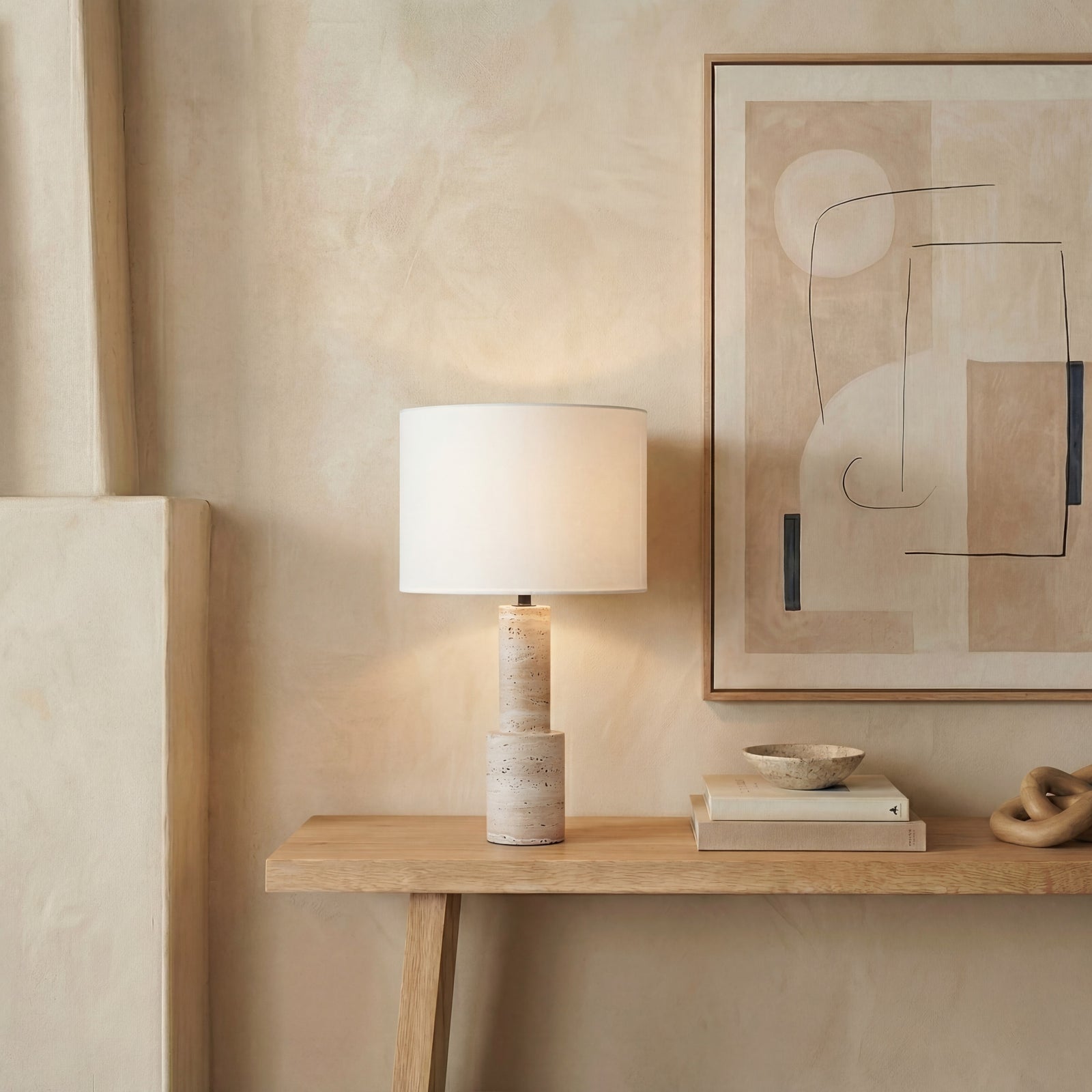 Safavieh Couture Tywin Travertine Table Lamp