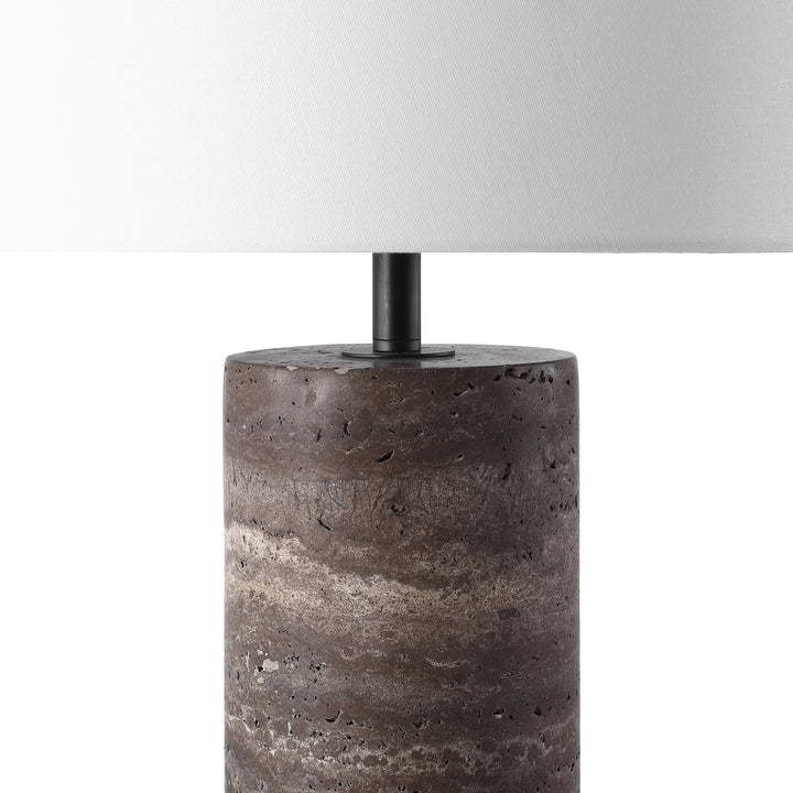 Dark Travertine / White