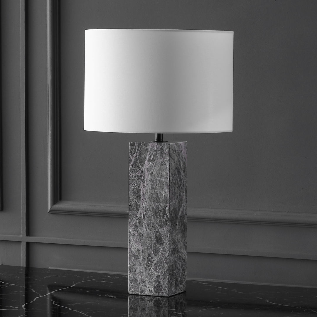 American Home Furniture Safavieh Couture Poloma Square Marble Table Lamp