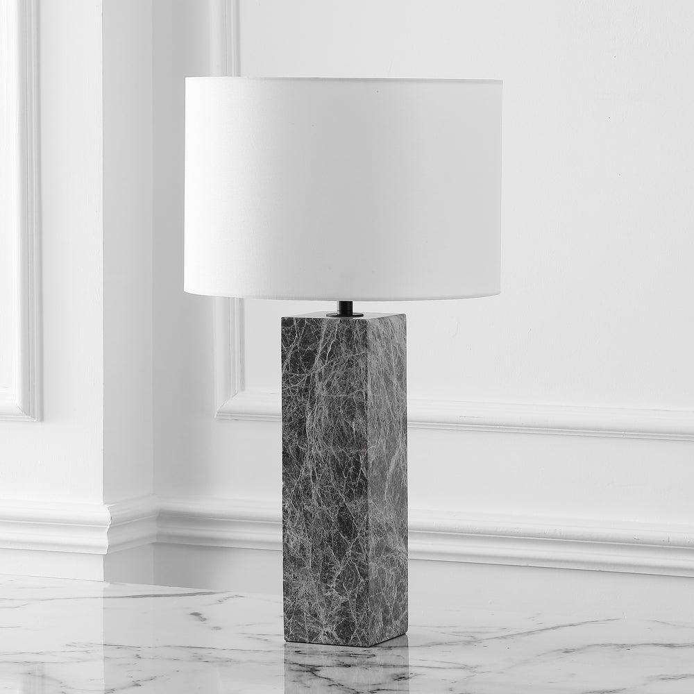 American Home Furniture Safavieh Couture Poloma Square Marble Table Lamp