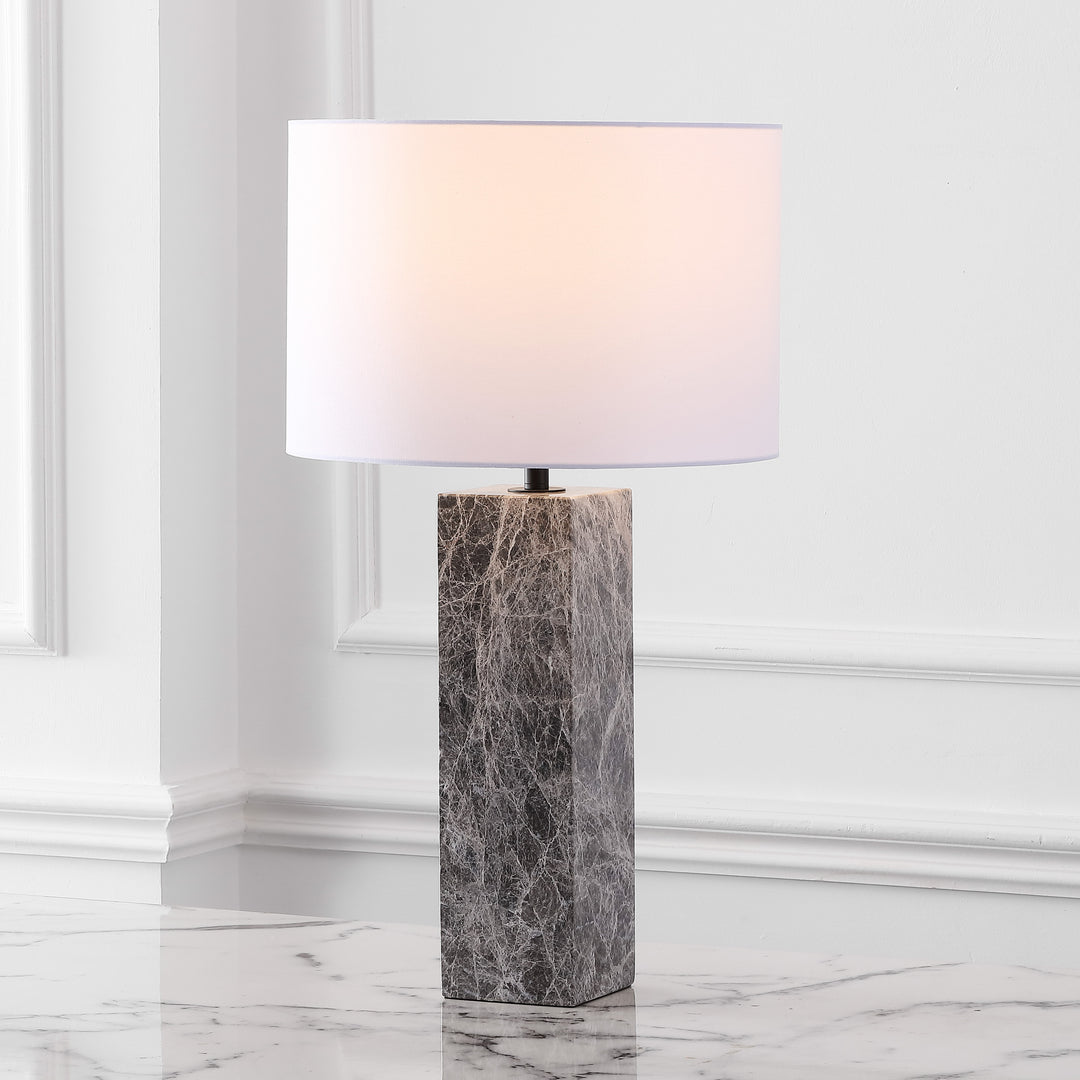 American Home Furniture Safavieh Couture Poloma Square Marble Table Lamp