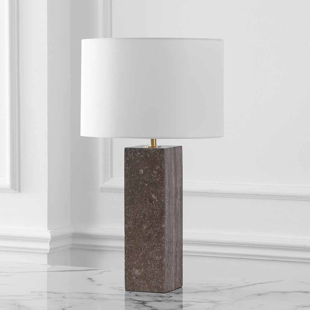 American Home Furniture Safavieh Couture Feliciano Travertine Table Lamp
