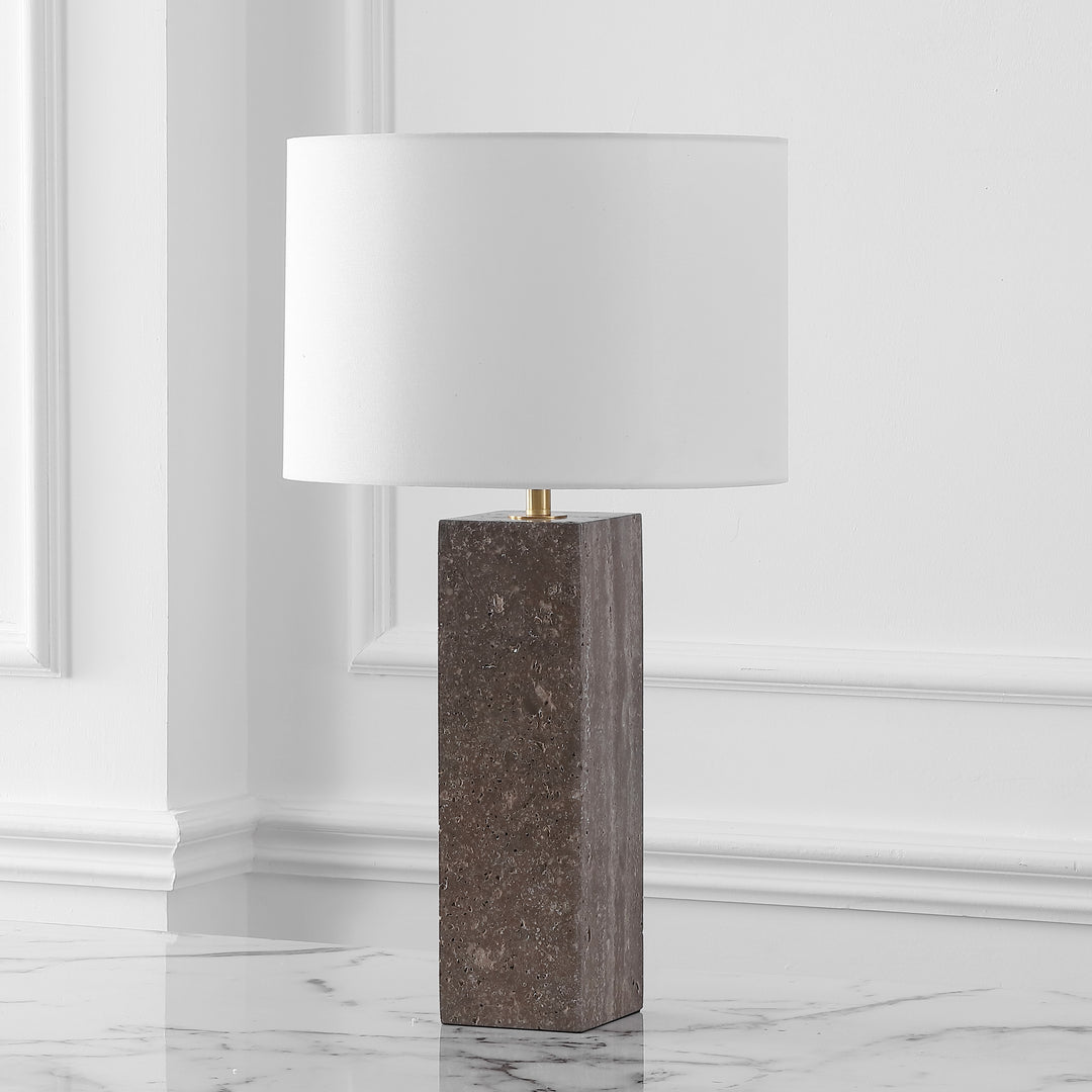 American Home Furniture Safavieh Couture Feliciano Travertine Table Lamp