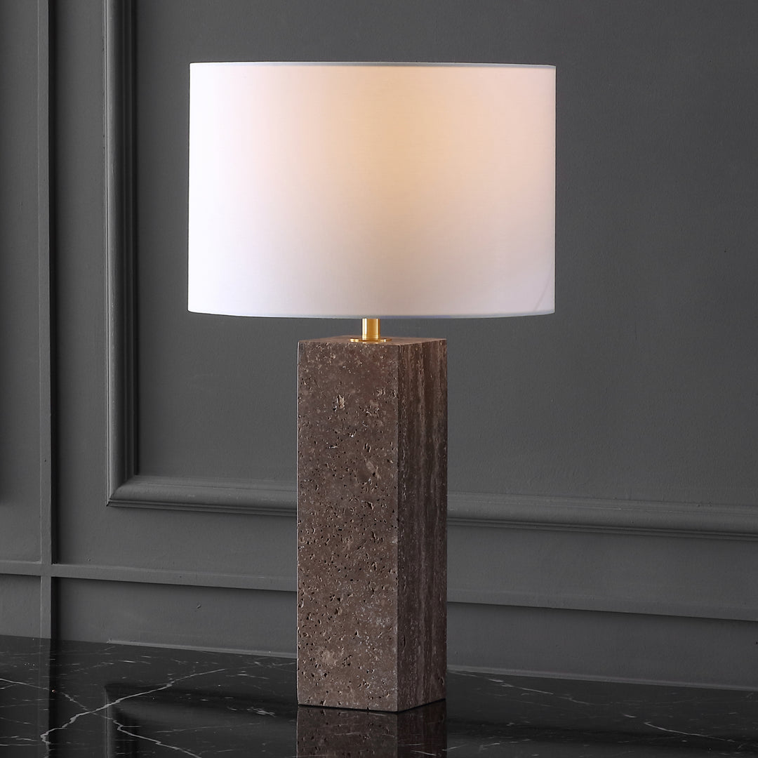 American Home Furniture Safavieh Couture Feliciano Travertine Table Lamp