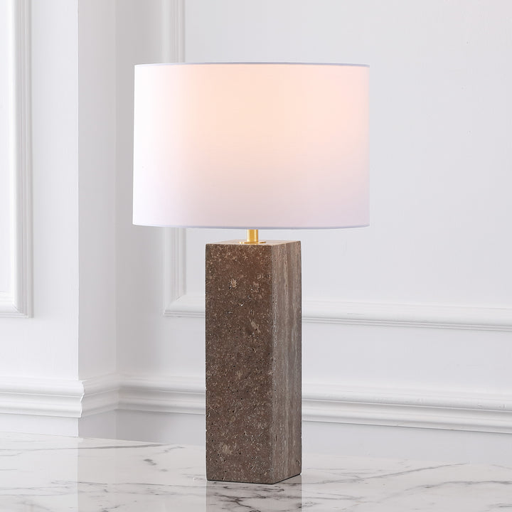 American Home Furniture Safavieh Couture Feliciano Travertine Table Lamp