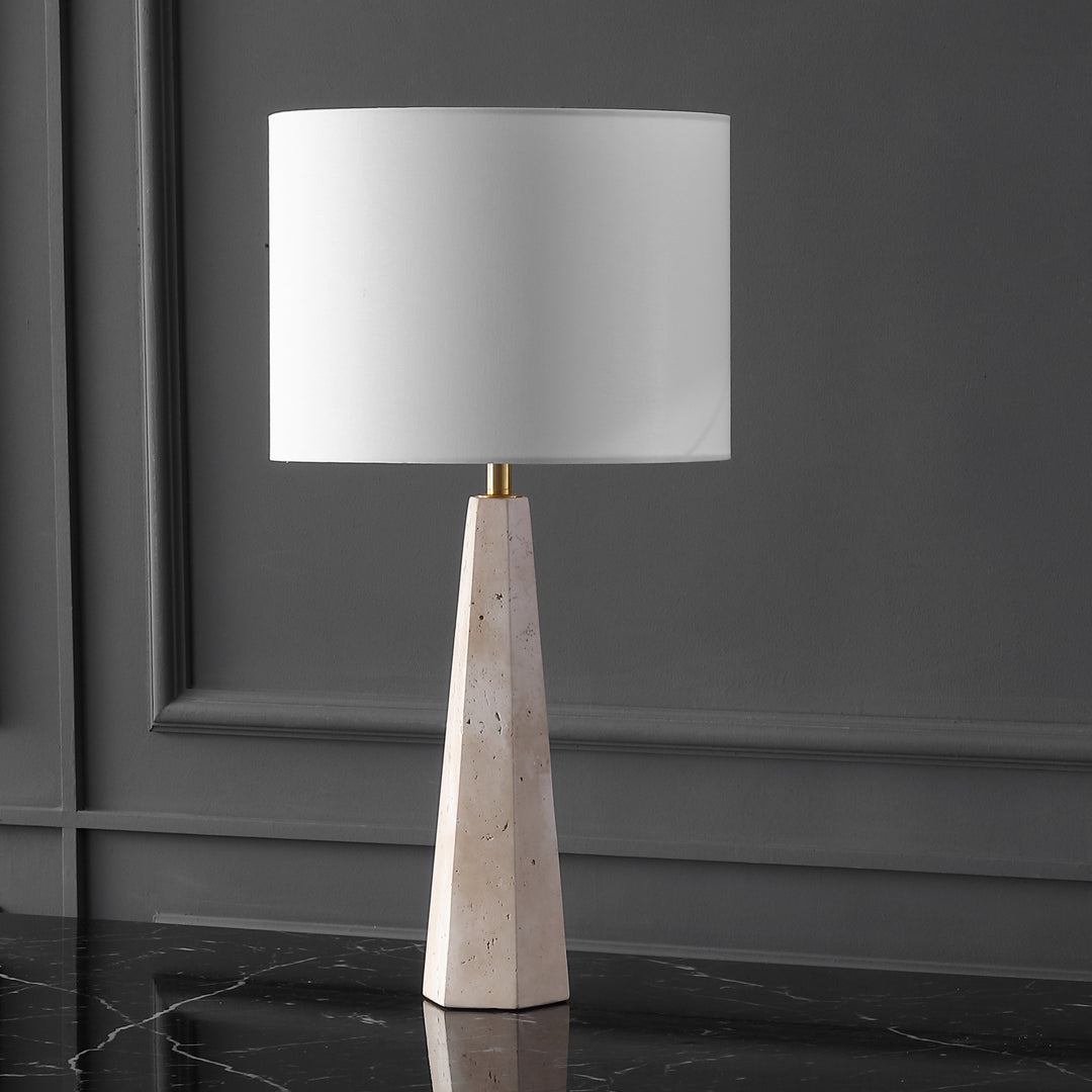American Home Furniture Safavieh Couture Gabryanna Travertine Table Lamp