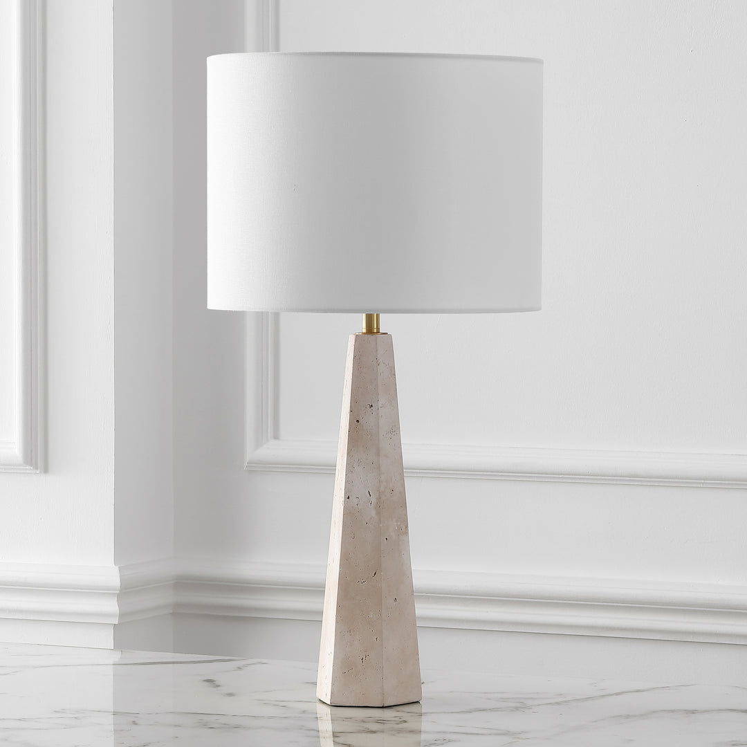 American Home Furniture Safavieh Couture Gabryanna Travertine Table Lamp