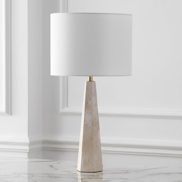 American Home Furniture Safavieh Couture Gabryanna Travertine Table Lamp