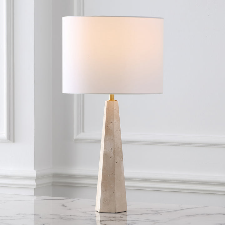 American Home Furniture Safavieh Couture Gabryanna Travertine Table Lamp