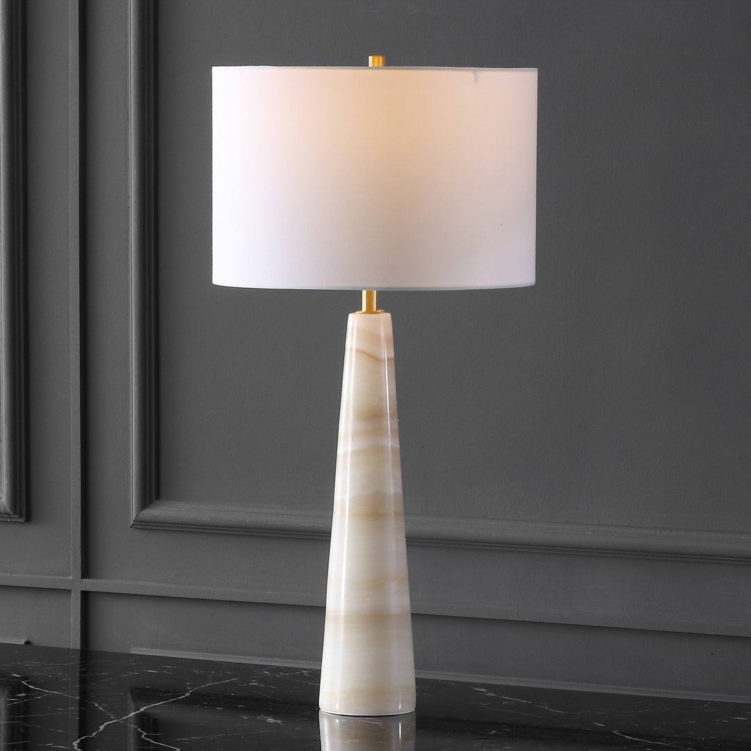 American Home Furniture Safavieh Couture Ismeralda Jade Stone Table Lamp