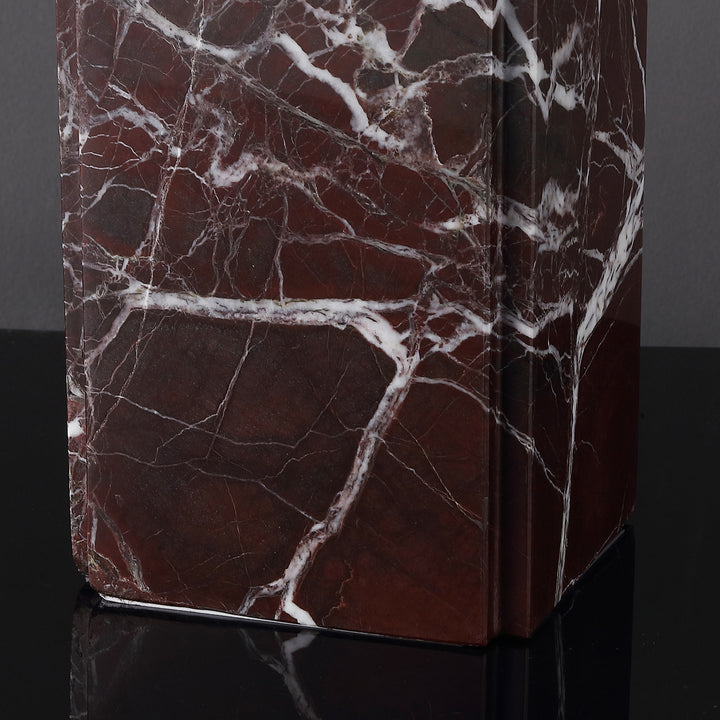 16"W x 16"D x 25"H / Maroon/White