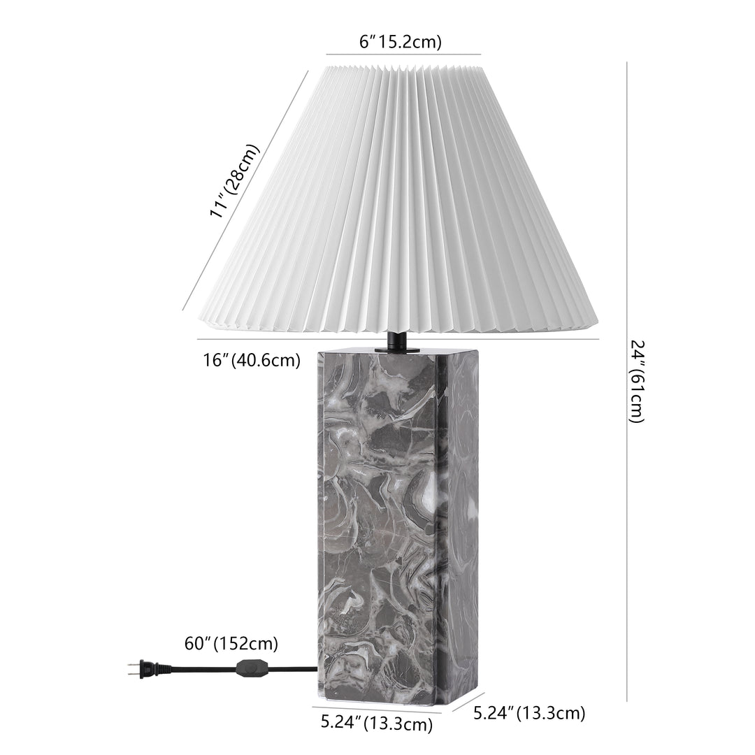 16"W x 16"D x 25"H / Light Grey/White