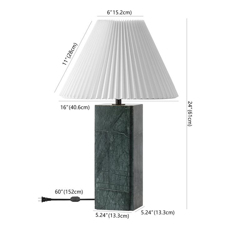 16"W x 16"D x 25"H / Dark Green/White