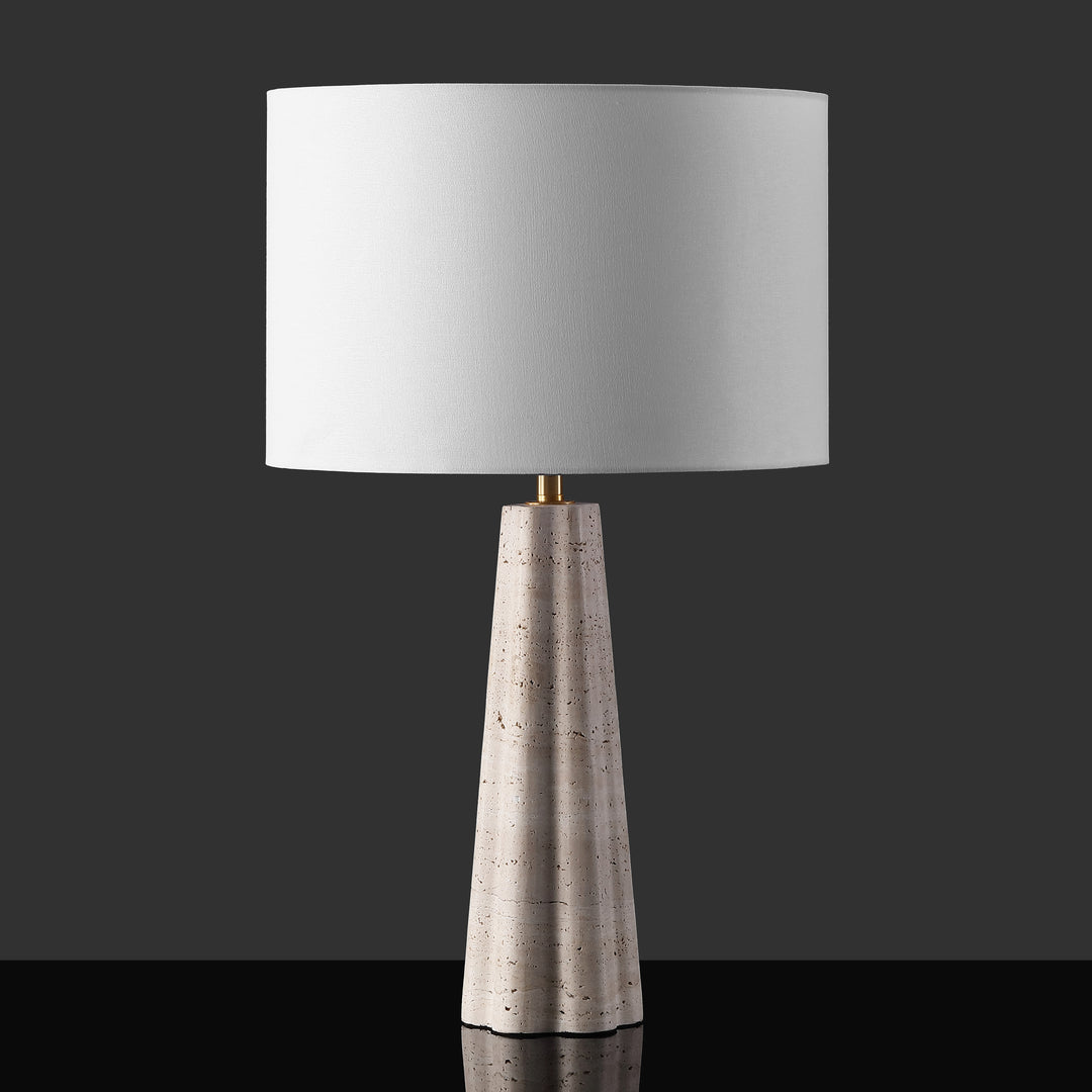 American Home Furniture Safavieh Couture Naveen Travertine Table Lamp