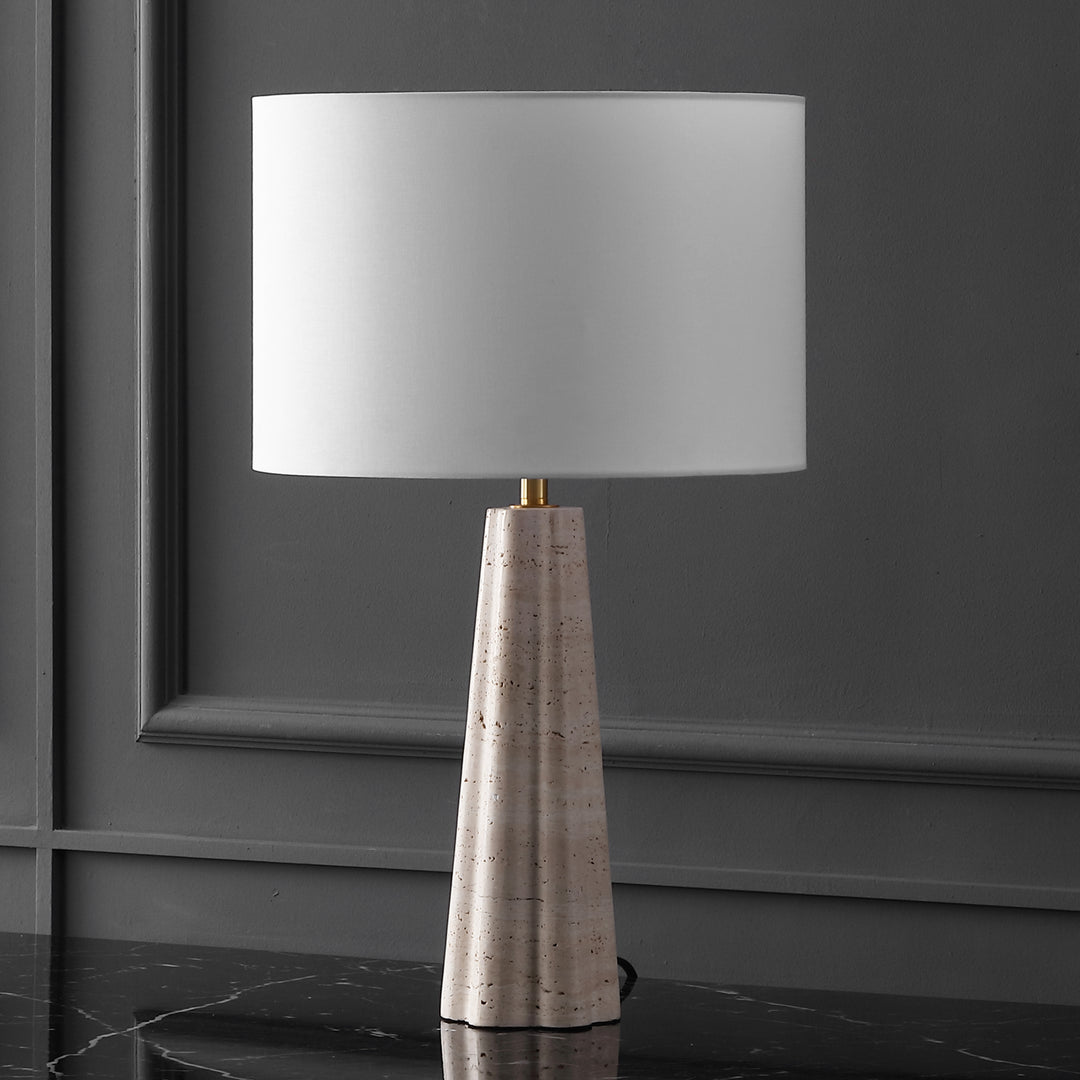 American Home Furniture Safavieh Couture Naveen Travertine Table Lamp
