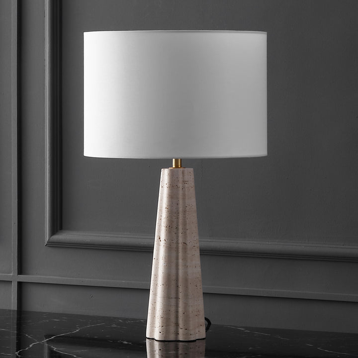American Home Furniture Safavieh Couture Naveen Travertine Table Lamp