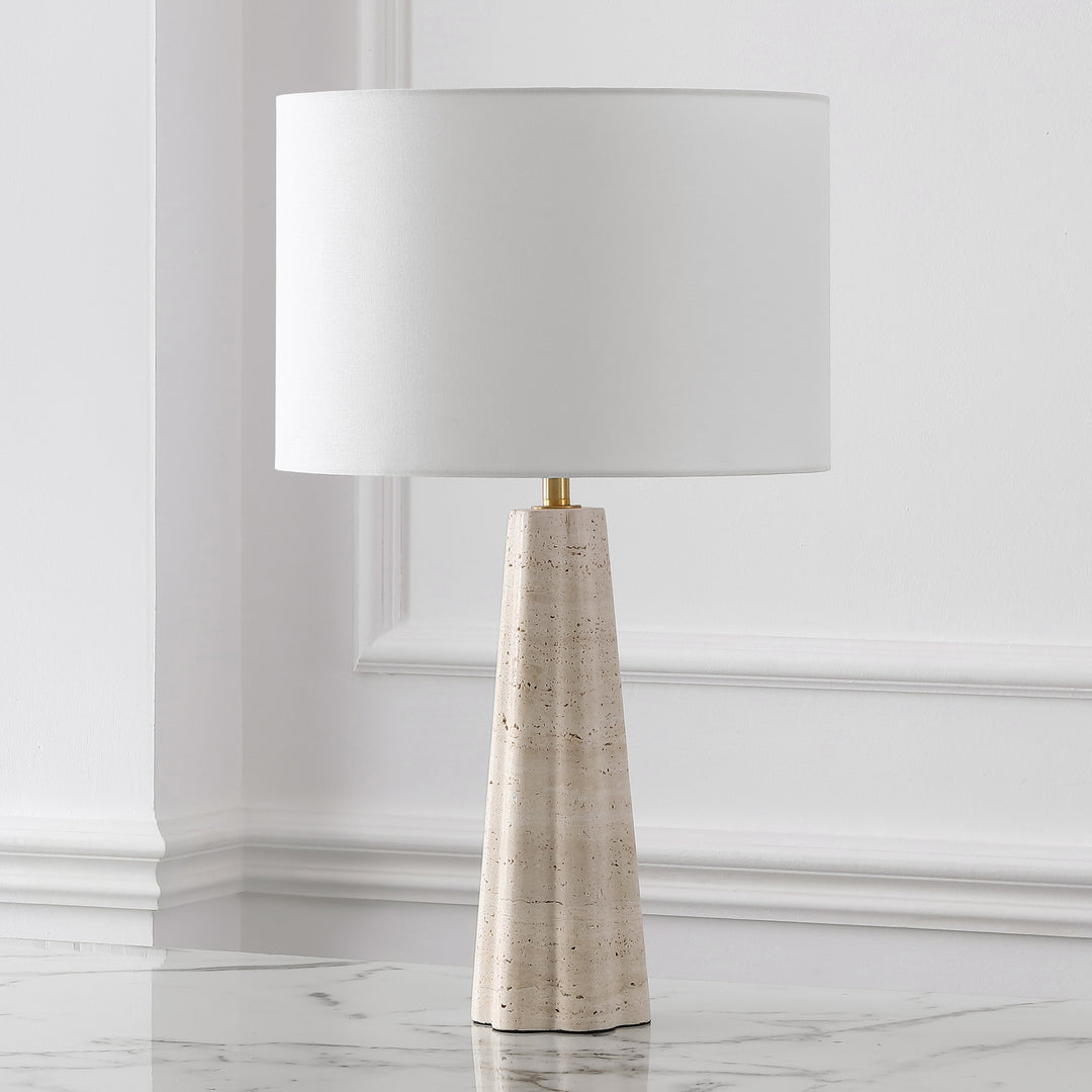 American Home Furniture Safavieh Couture Naveen Travertine Table Lamp