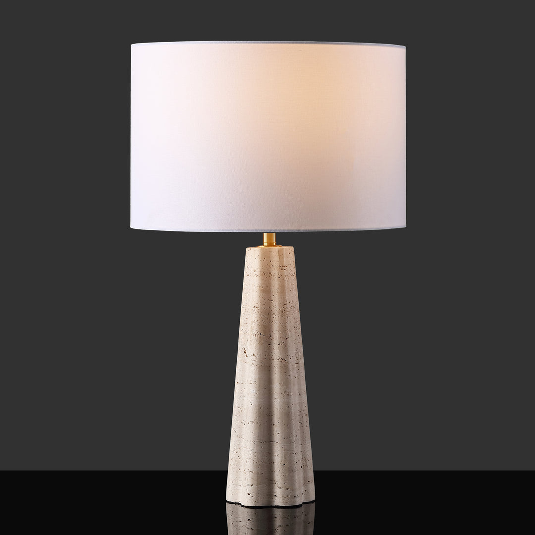 American Home Furniture Safavieh Couture Naveen Travertine Table Lamp