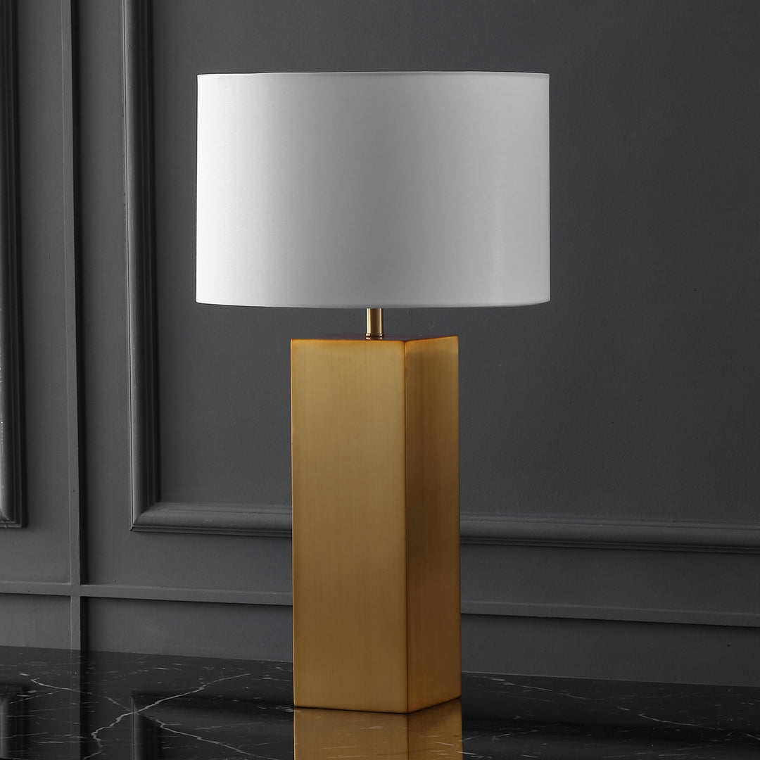 American Home Furniture Safavieh Couture Hank Metal Square Table Lamp