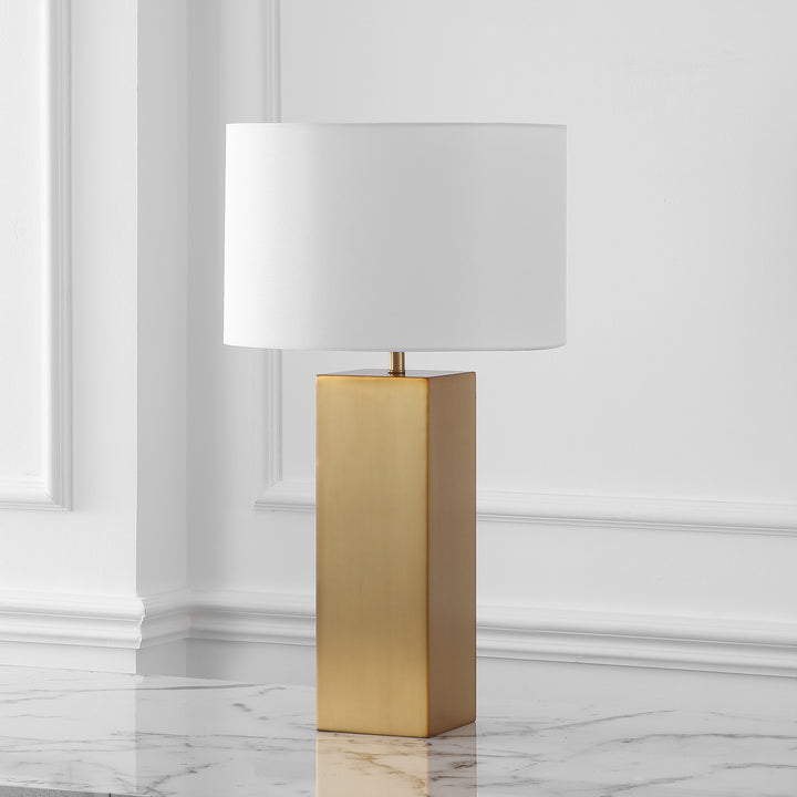 American Home Furniture Safavieh Couture Hank Metal Square Table Lamp