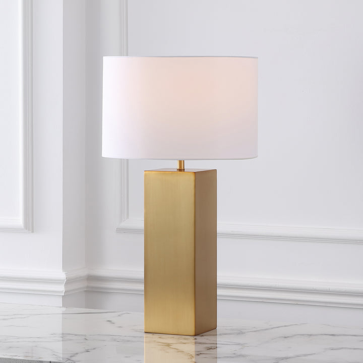 American Home Furniture Safavieh Couture Hank Metal Square Table Lamp